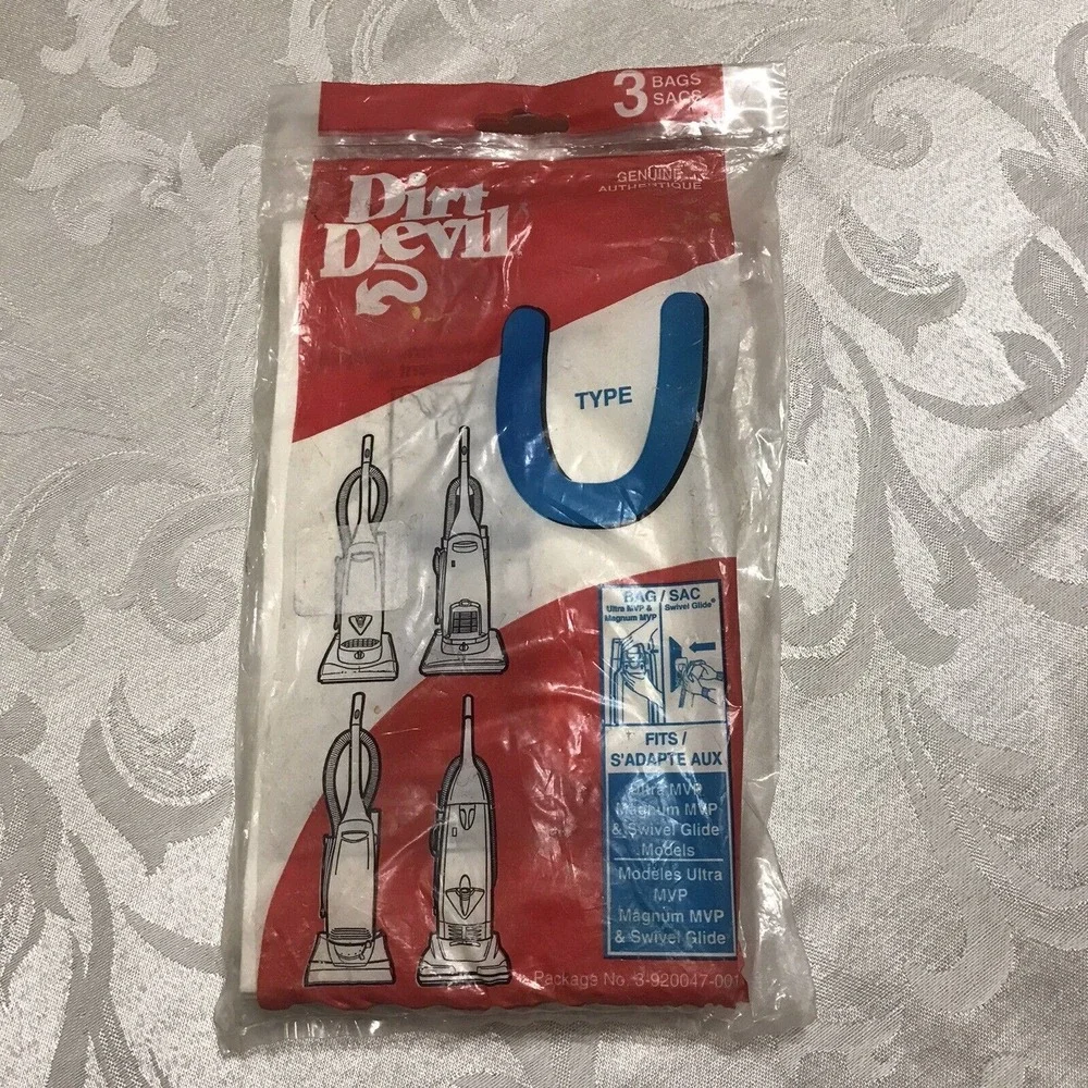 Dirt‎ Devil Type U Vacuum Bags (3-Pack), 3920047001 Sealed Bag